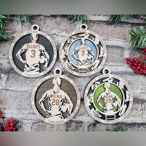 Personalized Soccer Player Christmas Ornament